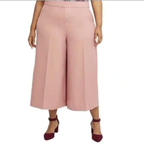 Lane Bryant "The Allie" Wide Leg, Coral Color, Cropped Pants, Size 20R - Picture 6 of 7